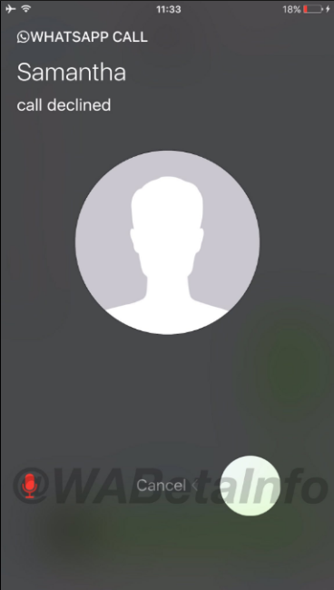 pantalla de whatsapp servicio contestador