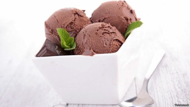 Helado de chocolate