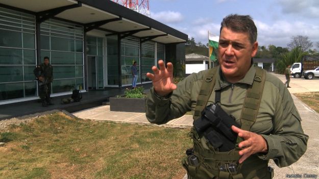 el general Ricardo Restrepo, director de Antinarcóticos de la Policía.