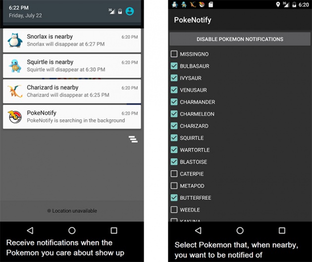 Notificaciones de pokeNotify