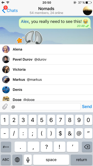 Mención a otros contactos