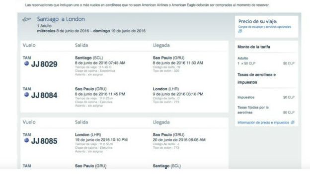 Una captura de pantalla de la compra de uno de los clientes.