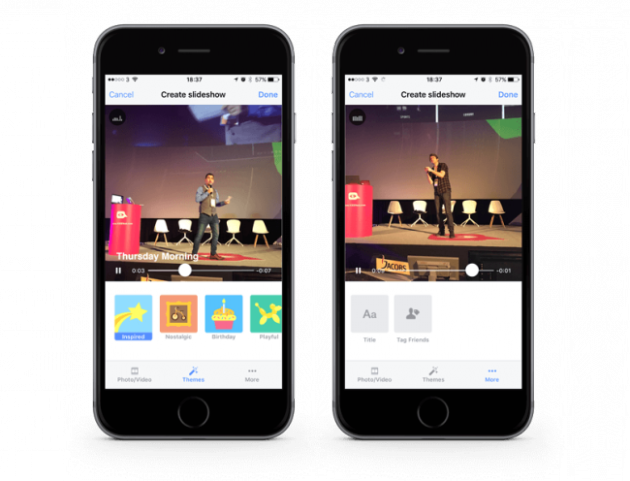 Función slideshow y filtros