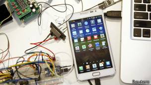 tecnología, icono hamburguesa, menú smartphone, tableta, telefono inteligente