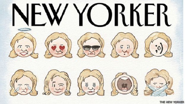 The New Yorker muestra unos diseños de emoji de Hillary Clinton en su portada de marzo.