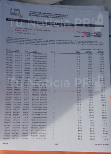 Multas de la AMA - Puerto Rico, Noticias
