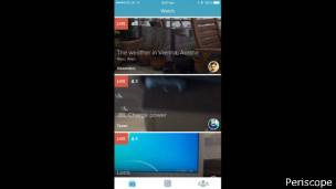 Captura de pantalla de Periscope 