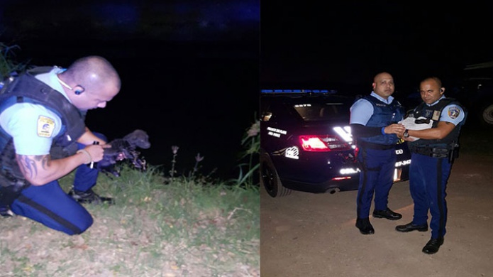 PolicÃ­as rescatan de la muerte a un perrito reciÃ©n nacido 
