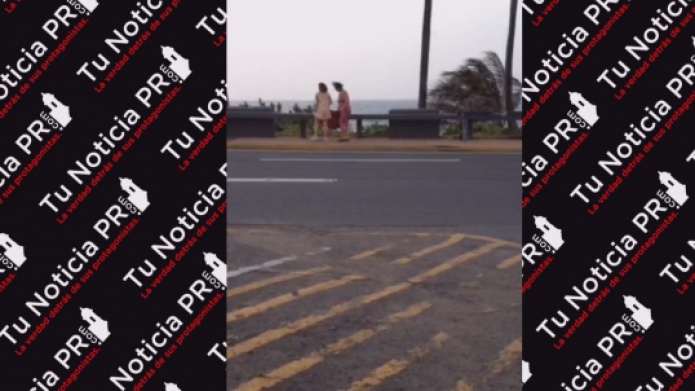 Video: Dos mujeres lanzan un perro en una funda frente al Capitolio en San Juan