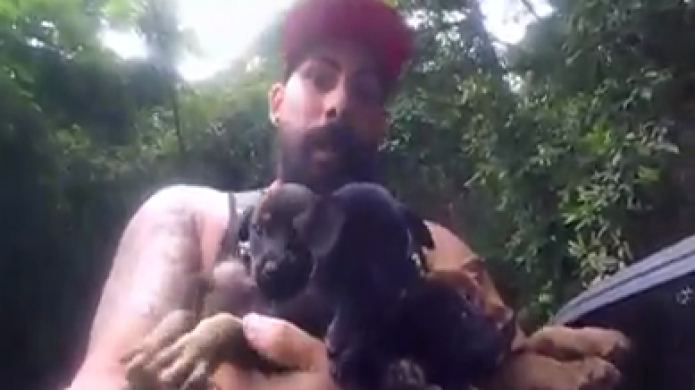 Video: Ciudadano rescata perritos reciÃ©n nacidos abandonados en un monte de AÃ±asco