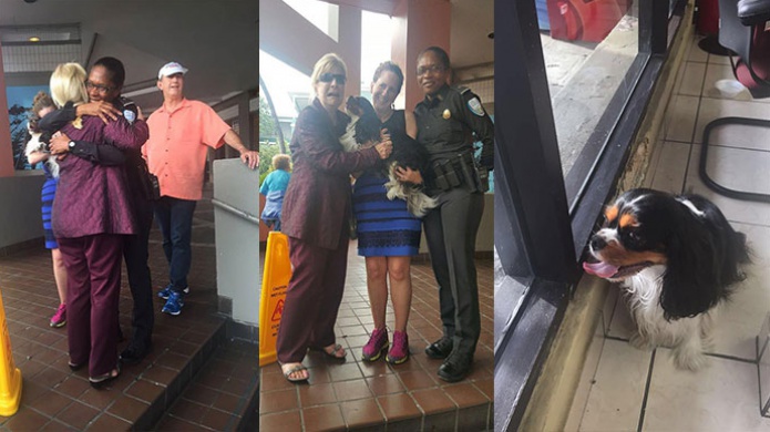 Turista en San Juan  Llora de la emociÃ³n luego que policÃ­as rescataran su perrita 