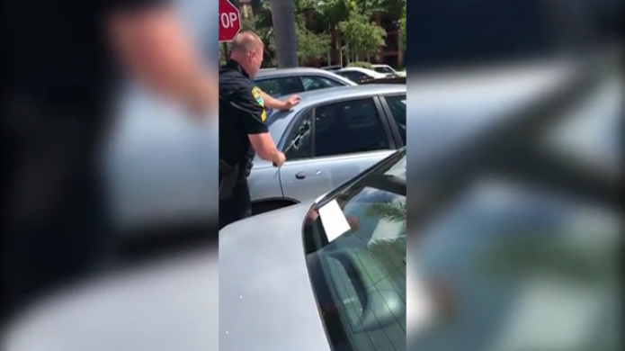 Video: PolicÃ­a de Boynton Beach rescatan a pit bull dejado dentro de un auto