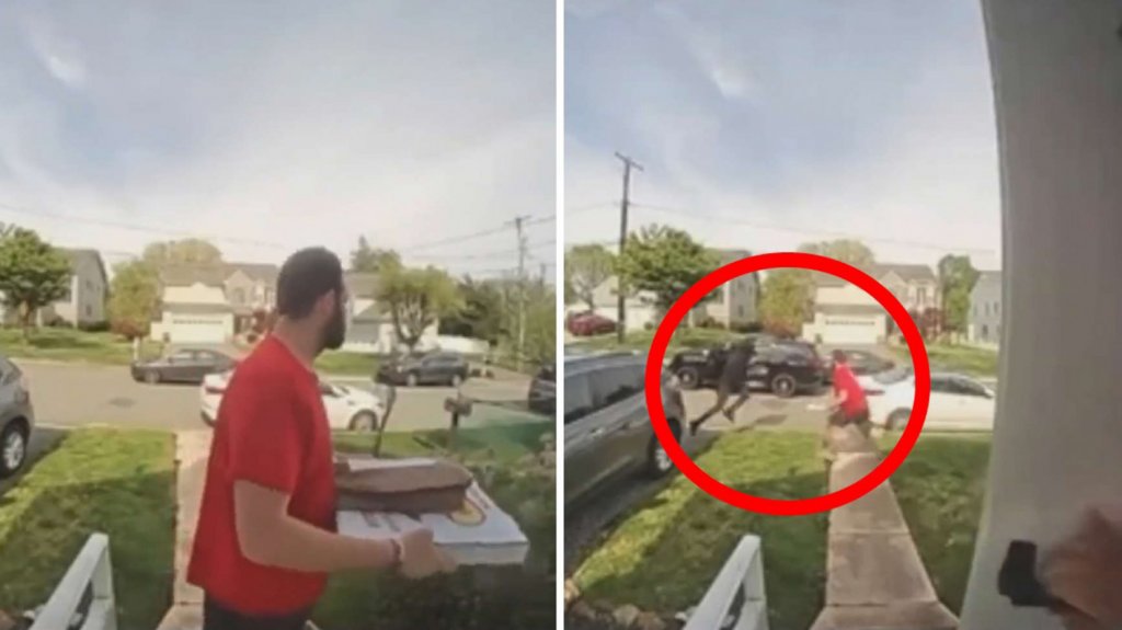  Video:Repartidor de pizza ayuda a la policía a detener a sospechoso en Pensilvania 