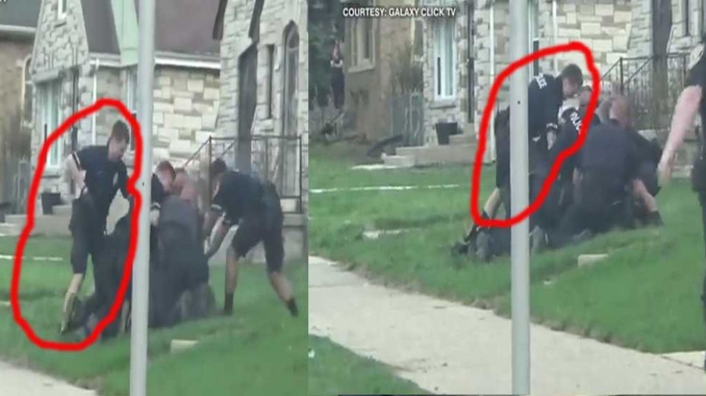  Video: 3 Polic&iacute;as en Estados Unidos no pueden controlar a un hombre y terminan agredi&eacute;ndolo 