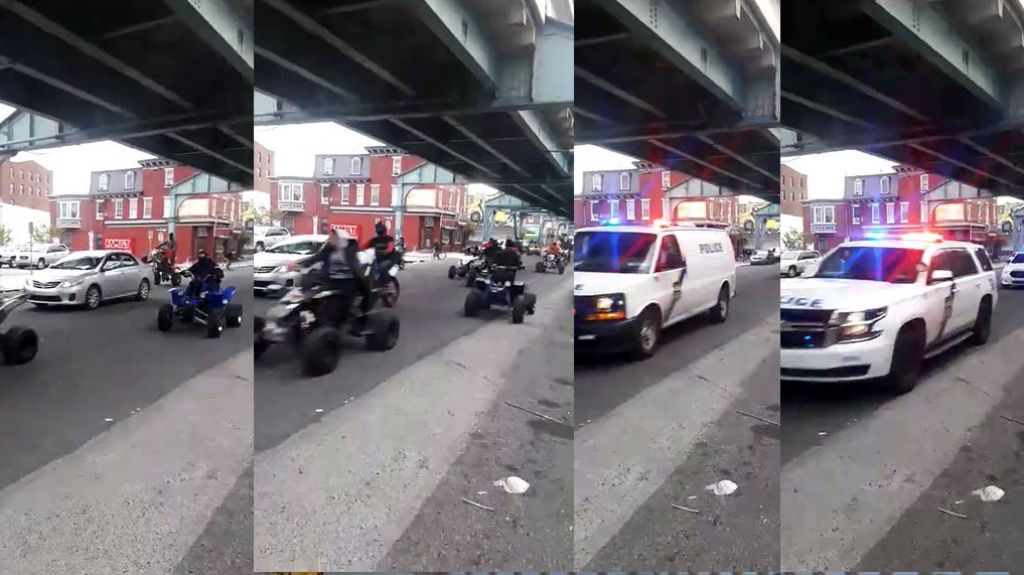  Video: Persecuci&oacute;n policiaca a veh&iacute;culos todo terreno en Philadelphia 
