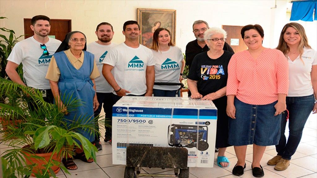  Empresas donan cinco generadores eléctricos a hogares de ancianos y a un joven encamado 