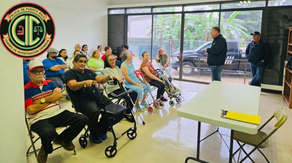  Polic&iacute;a de Utuado Ofrece Charla a Adultos Mayores sobre Prevenci&oacute;n de Fraude 