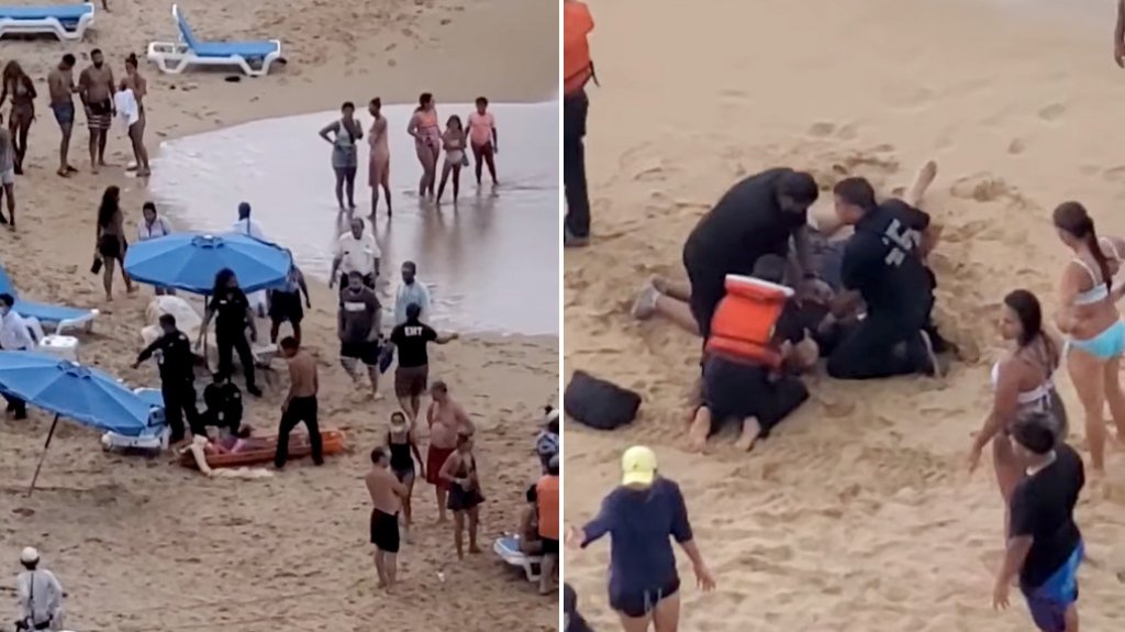  Publican video del momento en que rescatan cuerpos de turistas ahogados en Condado y le dan primeros auxilios 