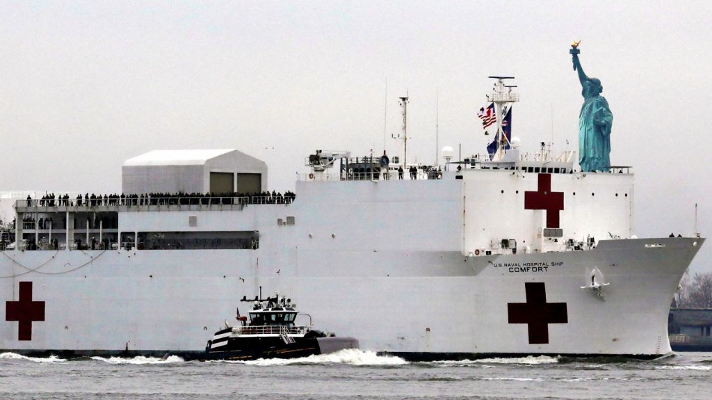  El buque hospital que Trump mand&oacute; a Nueva York solo tiene a 20 pacientes 