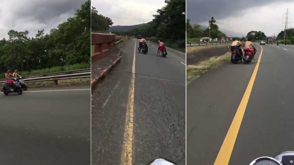  Video: &ldquo;Algarete&rdquo; con sus motoritas, decidieron &ldquo;cuadrar&rdquo; y terminaron estrellados 