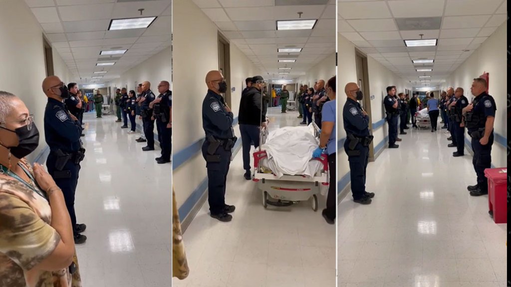  Video: Momento en que agentes federales hacen guardia de honor al cuerpo del agente asesinado esta ma&ntilde;ana en Cabo Rojo 