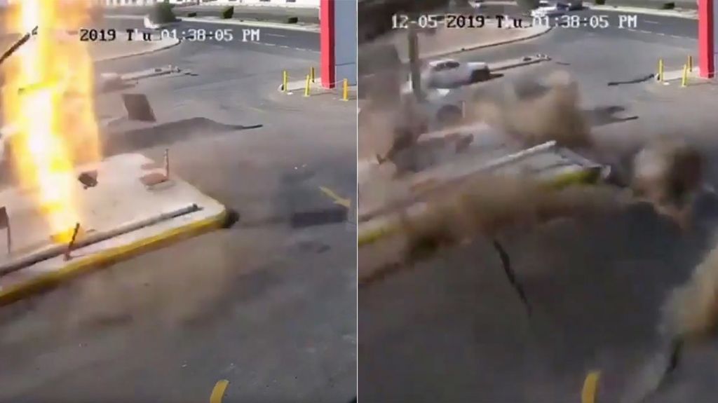  VIDEO: Fuerte explosi&oacute;n levanta el suelo en una gasolinera en Arabia Saudita 