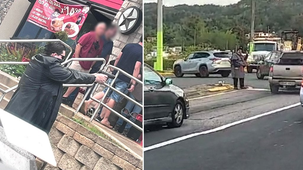  Video: Joven que se fue viral por apuntar con pistola falsa en restaurante de Barceloneta ahora es karateka en un semáforo 