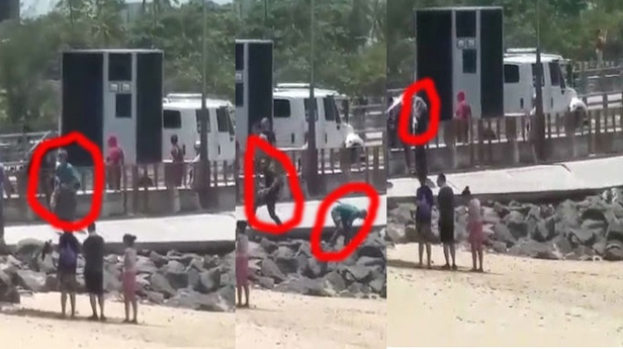 Video: Captan el momento que manifestantes "Turbas" en Condado se arman de piedras, para tirarle a los policías