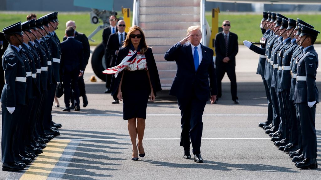  Trump llega a Londres para su visita de Estado al Reino Unido 