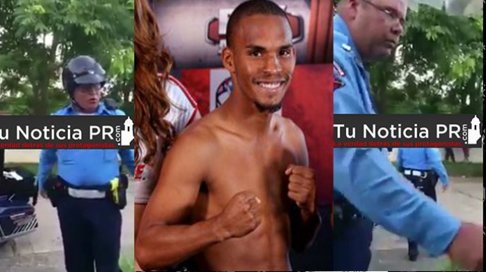 Video: Boxeador amenaza e insulta policías en Caguas, cuando lo detuvieron por transitar el paseo  

