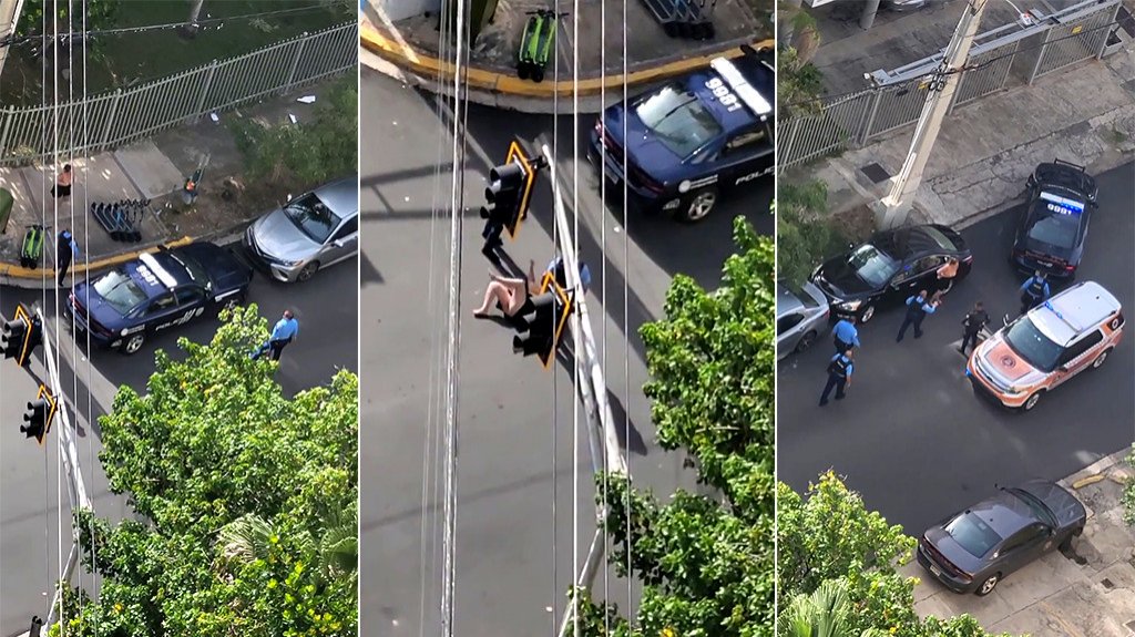  Video: Turista descontrolada se la pone difícil a Policía en San Juan 