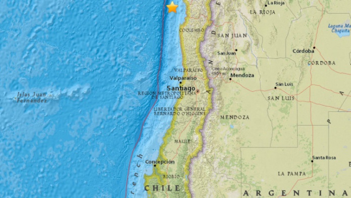 Un terremoto de magnitud 6,6 sacude Chile