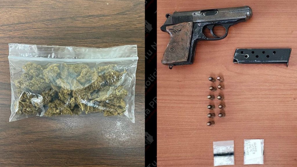  Arrestos por drogas y arma 