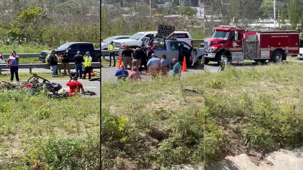  Video: Conductora se lleva enredados a 5 hombres que trabajaban en carretera de Gu&aacute;nica 