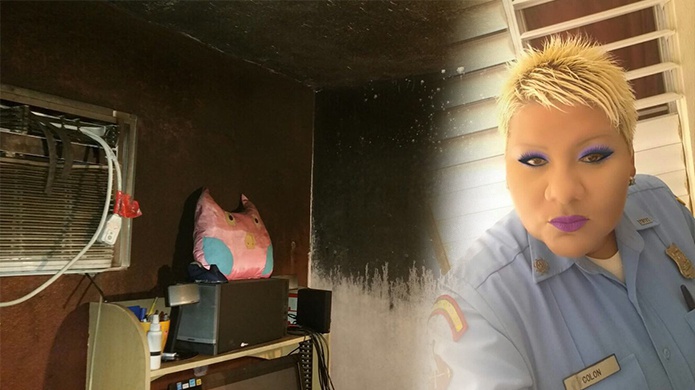 Solicitan ayuda para mujer policÃ­a, que perdiÃ³ todo en un Fuego