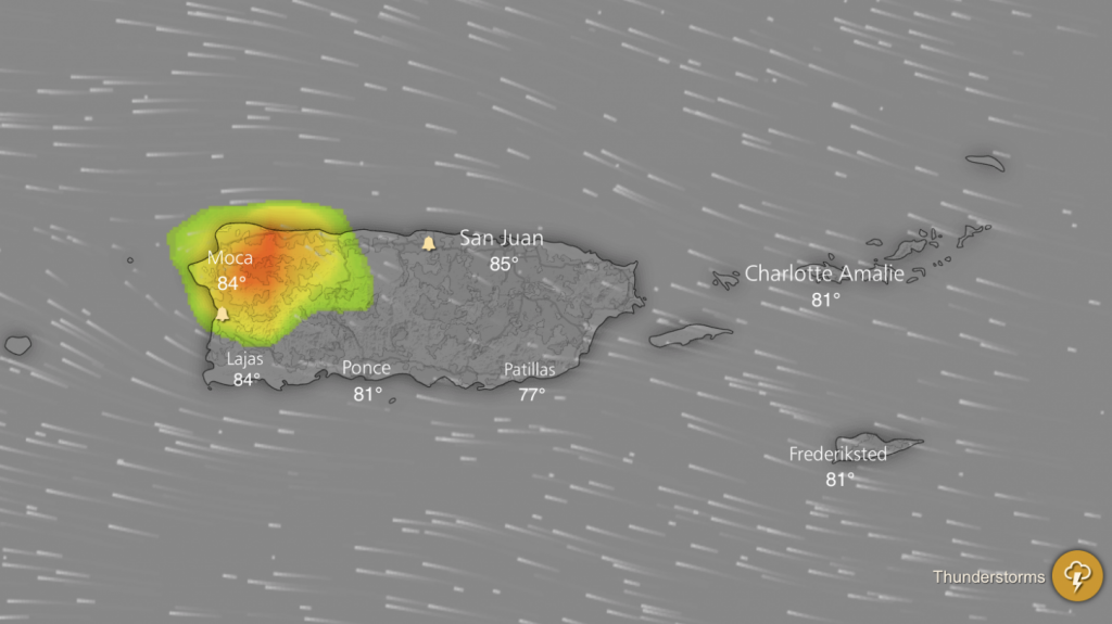  Temperaturas calurosas y aguaceros dispersos a trav&eacute;s de la regi&oacute;n 