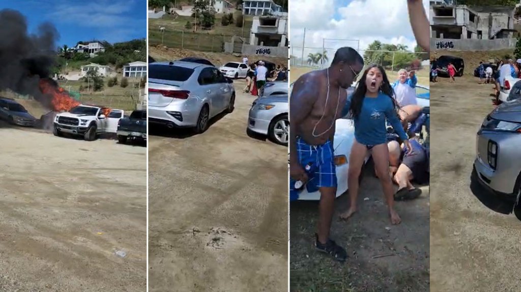  Video: Tres carros quemados y un hombre muerto durante tiroteo ayer en playa de Naguabo 