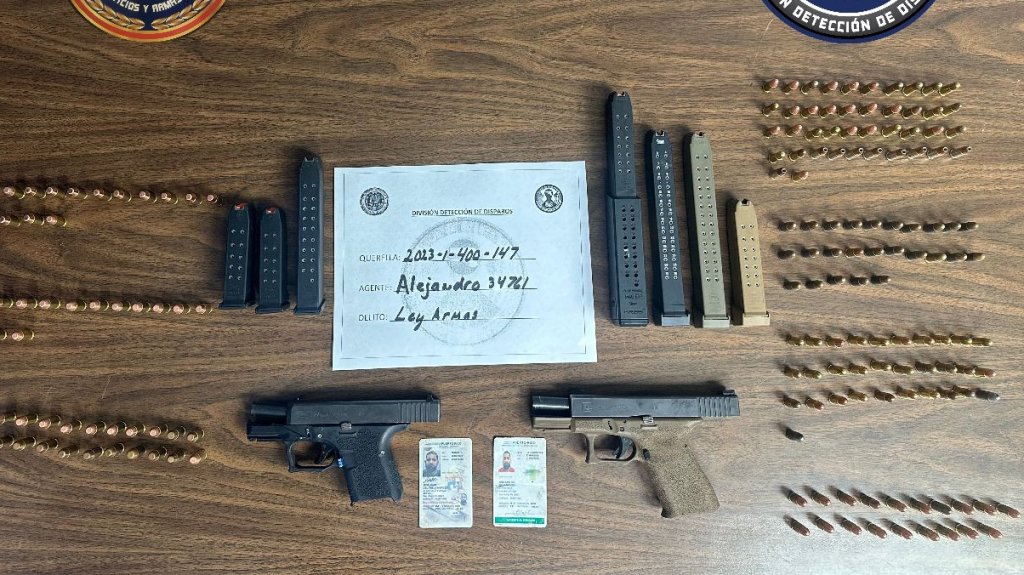  Ocupan armas y municiones dentro de un auto en San Juan 