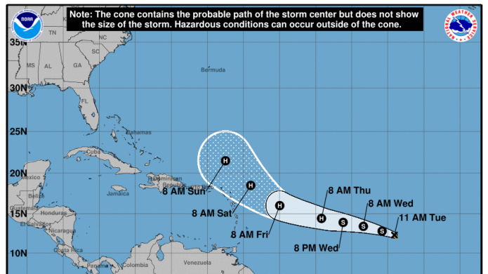 Nace la tormenta tropical JosÃ©, detrÃ¡s de Irma.