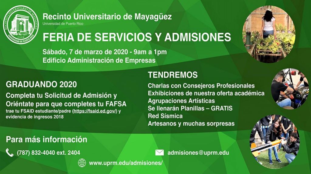  Invitan a feria de servicios y admisiones en el RUM 