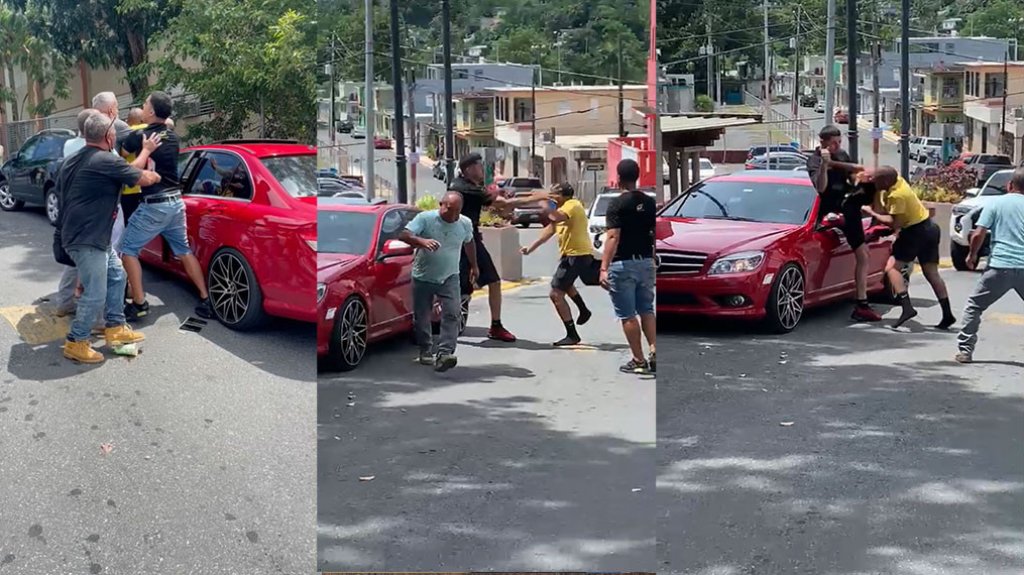  Video: Viral: A puño limpio “Rey Charlie” con otro hombre en plena calle 