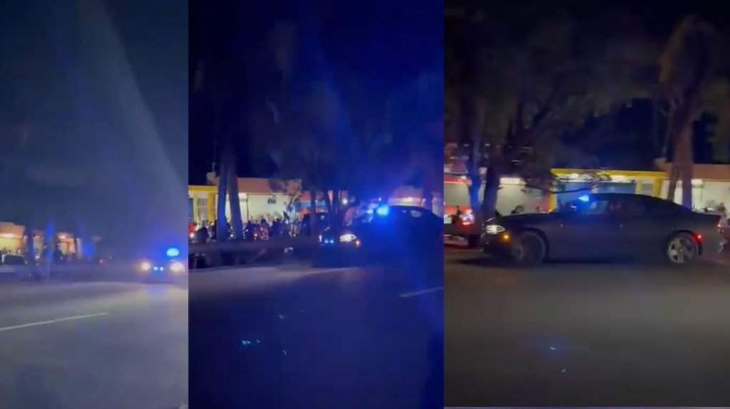  Video: Andaban en una corrida &ldquo;lleg&oacute;&rdquo; una de las patrullas fantasmas y a correr todo el mundo 