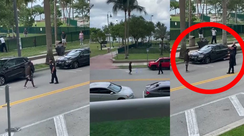  Video: En Miami polic&iacute;a le aplica dos &ldquo;Taser&rdquo; a un hombre y este contin&uacute;a como si nada 