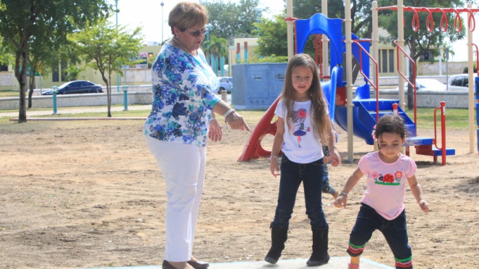 Mayita inaugura el Parque del NiÃ±o en La Guancha
