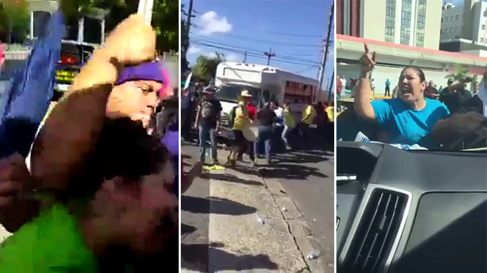 Video: "Peper, Empujones y Cristales rotos" durante primer dÃ­a de protesta en hospital de Caguas