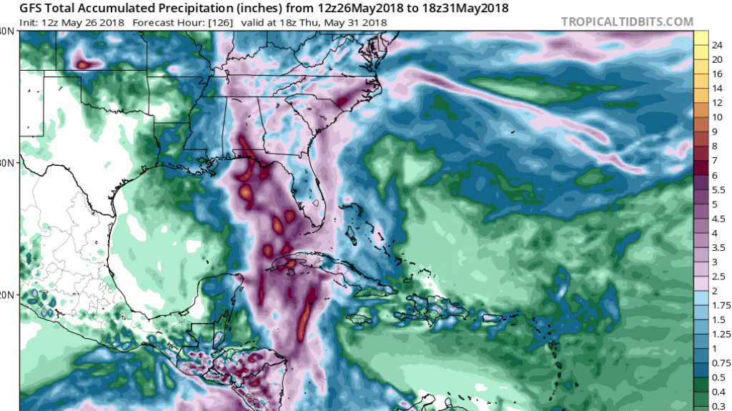  Se establece patr&oacute;n lluvioso hacia el occidente del Caribe y el Golfo 