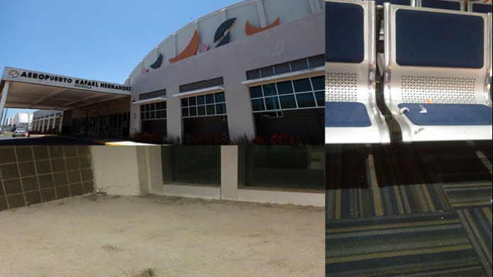 Se cae en Cantos el aeropuerto de Aguadilla "Sin limpieza ni papel higiénico"