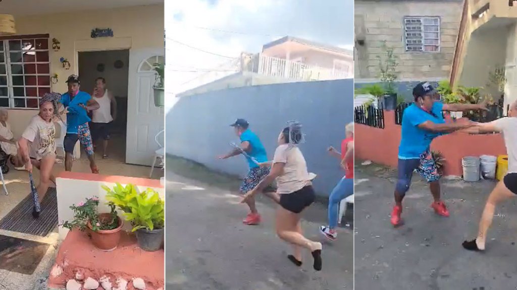  Publican video de mujer en Puerto Rico d&aacute;ndole batazos a un hombre 