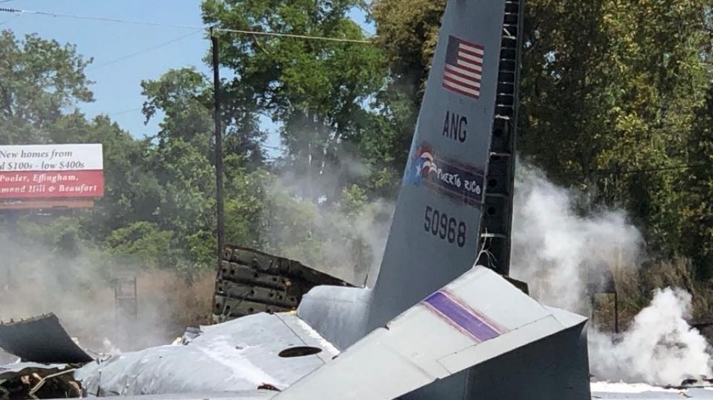  Se estrella avi&oacute;n de la Guardia Nacional de PR en Georgia 