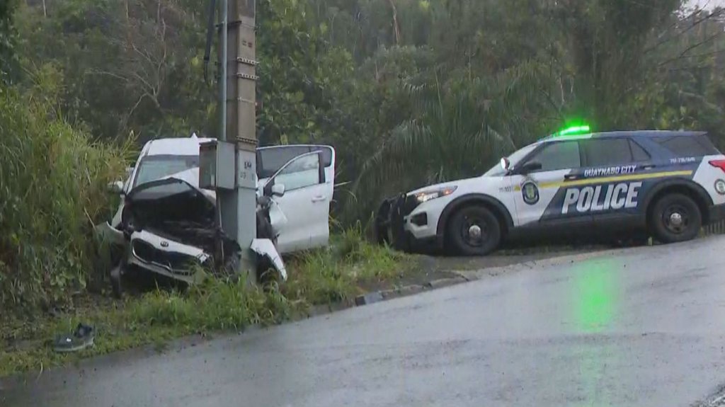  Chamaquito de 19 a&ntilde;o choca con un poste mientras hu&iacute;a de los municipales de Guaynabo en un carro robado 